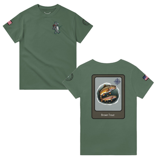 Brown Trout U.S. Flag T-Shirt